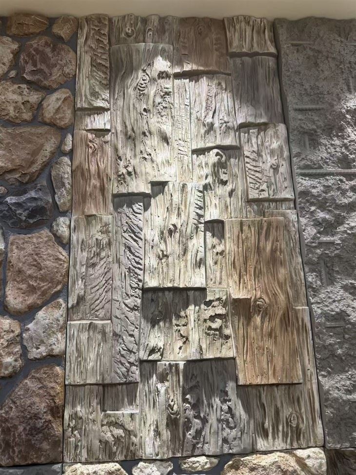 Panneaux en pierre PU légers, décoration murale écologique